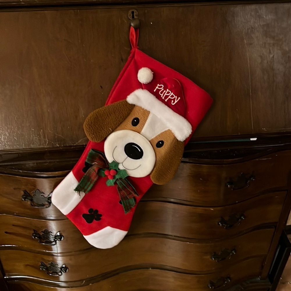 Puppy dog Christmas stocking